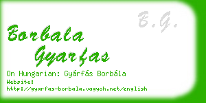 borbala gyarfas business card